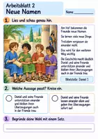 Vorschau - Arbeitsblätter - Daniel und seine Freunde halten zusammen | Religion Klasse 2 Arbeitsblätter | Evangelische Religionslehre | 10 Arbeitsblätter als PDF - Seite 2