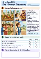 Vorschau - Arbeitsblätter - Daniel und seine Freunde halten zusammen | Religion Klasse 2 Arbeitsblätter | Evangelische Religionslehre | 10 Arbeitsblätter als PDF - Seite 3