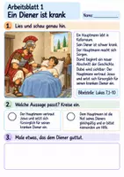 Vorschau - Arbeitsblätter - Jesus hilft dem Hauptmann | Religion Klasse 2 Arbeitsblätter | Evangelische Religionslehre | 10 Arbeitsblätter als PDF - Seite 1