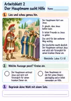 Vorschau - Arbeitsblätter - Jesus hilft dem Hauptmann | Religion Klasse 2 Arbeitsblätter | Evangelische Religionslehre | 10 Arbeitsblätter als PDF - Seite 2