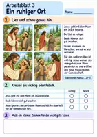 Vorschau - Arbeitsblätter - Jesus hilft einem gehörlosen Mann | Religion Klasse 2 Arbeitsblätter | Evangelische Religionslehre | 10 Arbeitsblätter als PDF - Seite 3