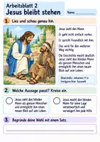 Vorschau - Arbeitsblätter - Jesus hilft einem blinden Mann | Religion Klasse 2 Arbeitsblätter | Evangelische Religionslehre | 10 Arbeitsblätter als PDF - Seite 2