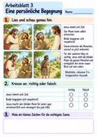 Vorschau - Arbeitsblätter - Jesus hilft einem blinden Mann | Religion Klasse 2 Arbeitsblätter | Evangelische Religionslehre | 10 Arbeitsblätter als PDF - Seite 3