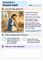 Vorschau - Arbeitsblätter - Ananias hilft Saulus | Religion Klasse 2 Arbeitsblätter | Evangelische Religionslehre | 10 Arbeitsblätter als PDF - Seite 1