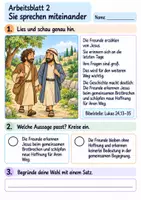 Vorschau - Arbeitsblätter - Zwei Freunde auf dem Weg nach Emmaus | Religion Klasse 2 Arbeitsblätter | Evangelische Religionslehre | 10 Arbeitsblätter als PDF - Seite 2