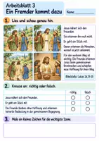 Vorschau - Arbeitsblätter - Zwei Freunde auf dem Weg nach Emmaus | Religion Klasse 2 Arbeitsblätter | Evangelische Religionslehre | 10 Arbeitsblätter als PDF - Seite 3
