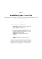 Vorschau - Arbeitsblätter - Knobelaufgaben Klasse 3–4 – Knobelheft Mathe: 40 Knobelblätter mit Lösungen - Seite 1