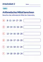 Vorschau - Arbeitsblätter - Arithmetisches Mittel berechnen Klasse 6 Gymnasium | Mathematik Sekundarstufe I | 10 Arbeitsblätter mit Lösungen als PDF - Seite 2