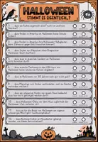 Vorschau - Quiz - Halloween Quiz Klasse 3-4 - Seite 1