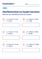 Vorschau - Arbeitsblätter - Oberfläche Prozentrechnung und Datenanalyse Klasse 6 Gymnasium | Materialpaket | 20 PDFs mit 200 Arbeitsblättern - Seite 2