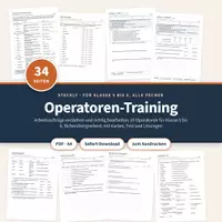 Vorschau - Arbeitsblätter - Operatoren Klasse 5–8 – Operatorentraining: Arbeitsaufträge verstehen, mit Lösungen - Deckblatt