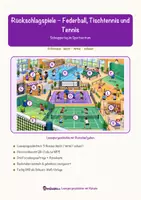 Vorschau - Arbeitsblätter - Rückschlagspiele – Federball, Tischtennis und Tennis – Lesespurgeschichte mit Rätselaufgaben (Klasse 5) - Seite 1
