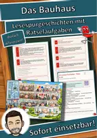 Vorschau - Arbeitsblätter - Das Bauhaus – Design für alle – Lesespurgeschichte mit Rätselaufgaben (Klasse 10) - Deckblatt