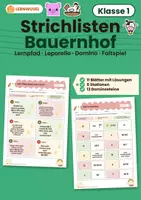 Vorschau - Arbeitsblätter - Strichlisten Klasse 1 | Zählen Lernpfad Leporello & Domino | mit Lösungen - Deckblatt