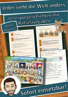 Vorschau - Arbeitsblätter - Jeder sieht die Welt anders – Wahrnehmung und Blickwinkel – Lesespurgeschichte mit Rätselaufgaben (Klasse 5) - Deckblatt