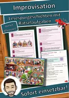 Vorschau - Arbeitsblätter - Improvisation – Musik aus dem Moment – Lesespurgeschichte mit Rätselaufgaben (Klasse 8) - Deckblatt