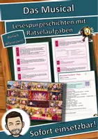 Vorschau - Arbeitsblätter - Das Musical – Singen, Spielen, Tanzen – Lesespurgeschichte mit Rätselaufgaben (Klasse 8) - Deckblatt