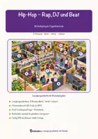 Vorschau - Stationenlernen - Hip-Hop – Rap, DJ und Beat – Lesespurgeschichte mit Rätselaufgaben (Klasse 9) - Seite 1