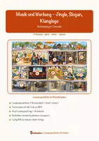Vorschau - Mal- und Bastelvorlagen - Musik und Werbung – Jingle, Slogan, Klanglogo – Lesespurgeschichte mit Rätselaufgaben (Klasse 10) - Seite 1
