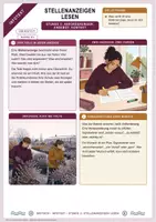 Vorschau - Arbeitsblätter - Stellenanzeige lesen für das Praktikum: Voraussetzungen, Wünsche und Kontaktangaben | Unterrichtsstunde mit Materialtext, Arbeitsblättern und Lösungen | Deutsch Klasse 8/9 - Seite 1