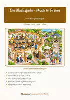 Vorschau - Arbeitsblätter - Die Blaskapelle – Musik im Freien – Lesespurgeschichte mit Rätselaufgaben (Klasse 3) - Seite 1