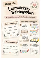 Vorschau - Arbeitsblätter - Lernwörter-Komplettpaket Klasse 1/2 | Grundwortschatz - Deckblatt