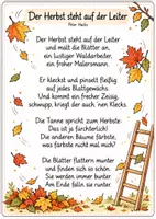 Vorschau - Arbeitsblätter - DER HERBST STEHT AUF DER LEITER - Gedicht - Materialpaket - Deckblatt