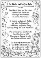 Vorschau - Arbeitsblätter - DER HERBST STEHT AUF DER LEITER - Gedicht - Materialpaket - Seite 1