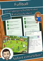 Vorschau - Arbeitsblätter - Fußball – Regeln, Positionen, Spielidee – Lesespurgeschichte mit Rätselaufgaben (Klasse 3) - Deckblatt