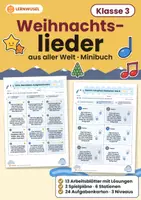 Vorschau - Arbeitsblätter - Winter Klasse 1 bis 4 Bundle | Schneemann, Einmaleins, Fensterbilder, Symmetrie - Seite 1