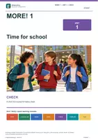 Vorschau - Unterrichtsreihen - MORE! 1 Unit 1 (LP 2023) • ENGLIVA CHECK: Time for school – Formativer Test (ohne Notendruck) - Deckblatt