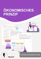 Vorschau - Stundenentwürfe - Ökonomisches Prinzip - Komplett vorbereitete Stunde - BWL - Deckblatt