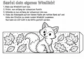 Vorschau - Arbeitsblätter - Windlichter im Herbst - Kunstunterricht - Tiermotive - Seite 1