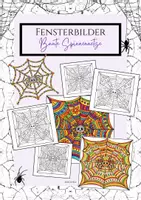 Vorschau - Mal- und Bastelvorlagen - Fensterbild_bunte Spinnennetze - Deckblatt