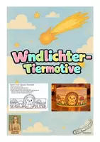 Vorschau - Arbeitsblätter - Windlichter im Herbst - Kunstunterricht - Tiermotive - Deckblatt