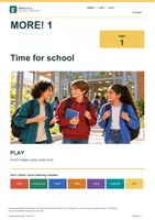 Vorschau - Stundenentwürfe - MORE! 1 Unit 1 (LP 2023) • ENGLIVA PLAY: Time for school – Find it! Game - Deckblatt