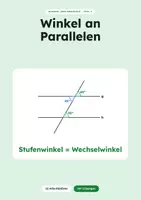 Vorschau - Arbeitsblätter - Winkel an Parallelen - Deckblatt