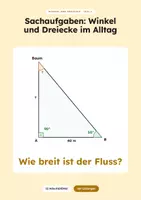 Vorschau - Arbeitsblätter - Winkel und Dreiecke Sachaufgaben - Deckblatt