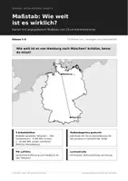Vorschau - Arbeitsblätter - Maßstab Klasse 5/6: Wie weit ist es wirklich? - Deckblatt