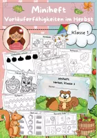 Vorschau - Arbeitsblätter - Miniheft Vorläuferfähigkeiten im Herbst, Klasse 1 - Deckblatt