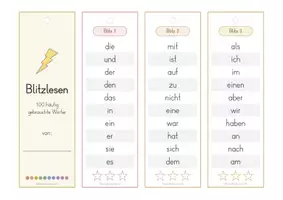 Vorschau - Fördermaterial/Inklusion - Blitzlesen: Lesefächer | 100 häufig gebrauchte Wörter | Klasse 1–2 - Seite 1