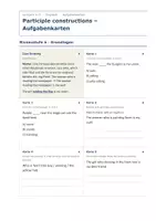 Vorschau - Aufgabenkarten - Participle constructions – Aufgabenkarten - Seite 1