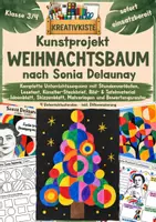 Vorschau - Stundenentwürfe - Weihnachtsbaum aus Farbkreisen nach Sonia Delaunay - Kreativkiste | Kunst Klasse 3/4 | Unterrichtsreihe Weihnachten - Deckblatt