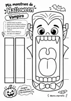 Vista previa - Hojas de trabajo - MANUALIDAD DE HALLOWEEN LISTA PARA IMPRIMIR - página 1