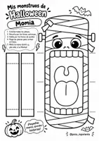 Vista previa - Hojas de trabajo - MANUALIDAD DE HALLOWEEN LISTA PARA IMPRIMIR - página 2