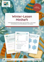 Vorschau - Unterrichtsreihen - Winter-Lesen – Klasse 1 und 2 – Miniheft Lesen und Verstehen - Deckblatt