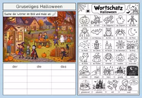 Vorschau - Arbeitsblätter - DaZ / HALLOWEEN / Wimmelbild - Seite 3