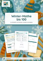 Vorschau - Unterrichtsreihen - Winter-Mathe bis 100 – Klasse 2 – Übungsheft - Deckblatt