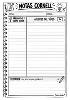 Vista previa - Hojas de trabajo - MÉTODO CORNELL para TOMAR APUNTES - página 2