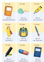 Vorschau - Stundenentwürfe - Ich habe wer hat Lesespiel Schulsachen - Seite 3